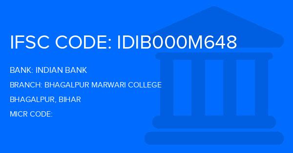 Indian Bank Bhagalpur Marwari College Branch IFSC Code