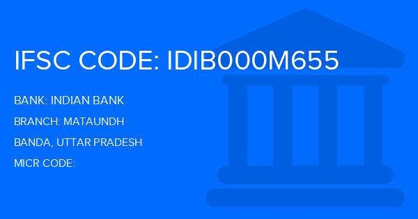 Indian Bank Mataundh Branch IFSC Code