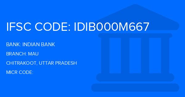 Indian Bank Mau Branch IFSC Code