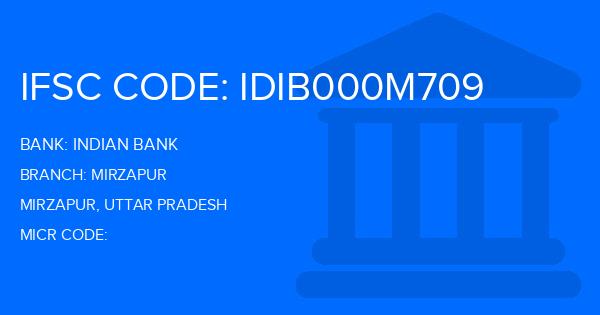 Indian Bank Mirzapur Branch IFSC Code