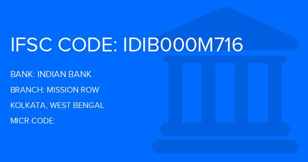 Indian Bank Mission Row Branch IFSC Code