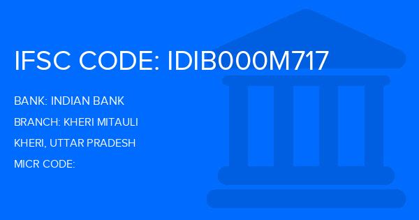 Indian Bank Kheri Mitauli Branch IFSC Code