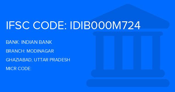 Indian Bank Modinagar Branch IFSC Code