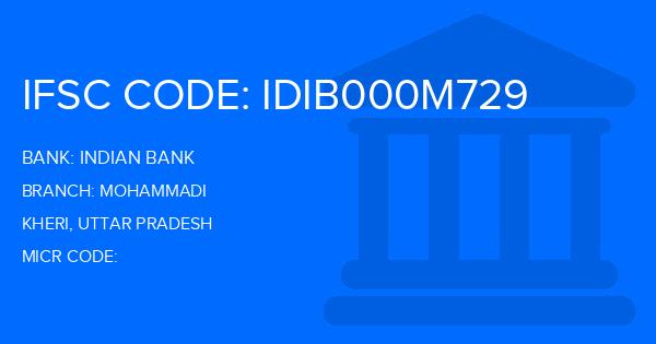 Indian Bank Mohammadi Branch IFSC Code