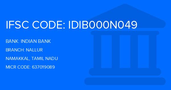 Indian Bank Nallur Branch IFSC Code