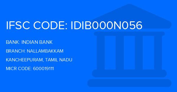 Indian Bank Nallambakkam Branch IFSC Code