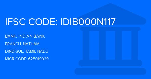 Indian Bank Natham Branch IFSC Code