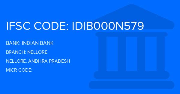 Indian Bank Nellore Branch IFSC Code