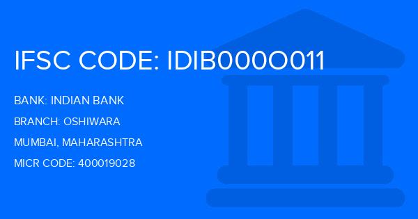 Indian Bank Oshiwara Branch IFSC Code