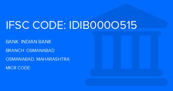 Indian Bank Osmanabad Branch IFSC Code