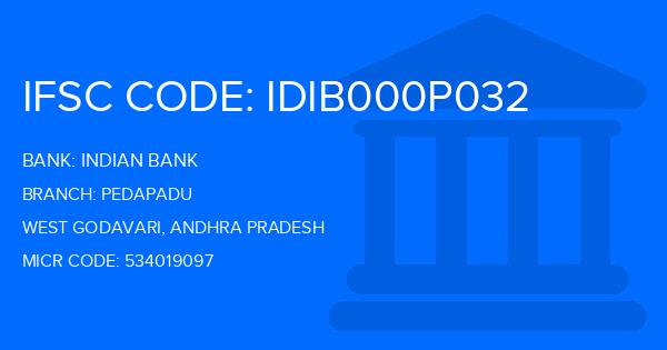 Indian Bank Pedapadu Branch IFSC Code