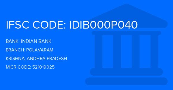 Indian Bank Polavaram Branch IFSC Code