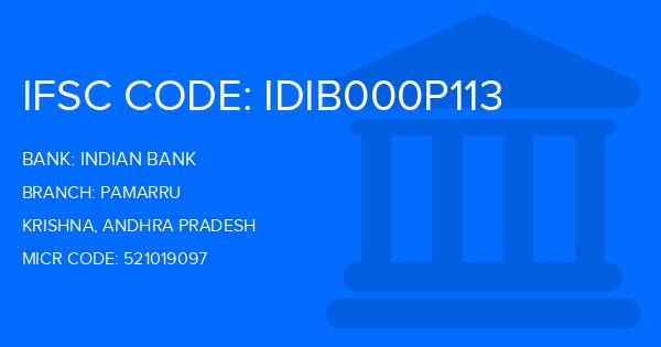 Indian Bank Pamarru Branch IFSC Code