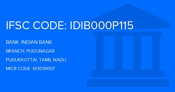 Indian Bank Pudunagar Branch IFSC Code