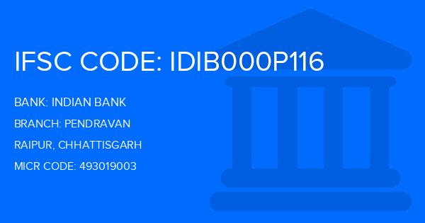 Indian Bank Pendravan Branch IFSC Code