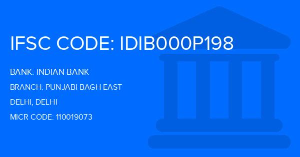 Indian Bank Punjabi Bagh East Branch IFSC Code