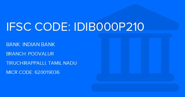 Indian Bank Poovalur Branch IFSC Code