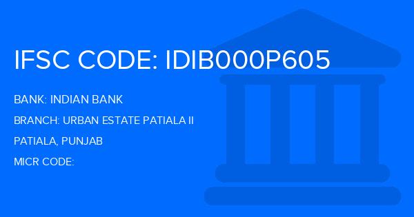 Indian Bank Urban Estate Patiala Ii Branch IFSC Code