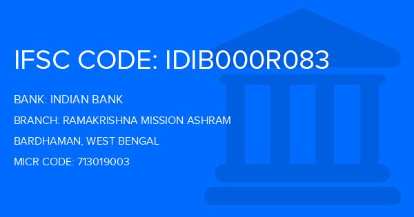 Indian Bank Ramakrishna Mission Ashram Branch IFSC Code