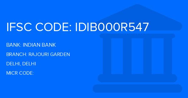 Indian Bank Rajouri Garden Branch IFSC Code