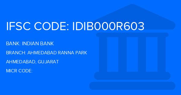 Indian Bank Ahmedabad Ranna Park Branch IFSC Code