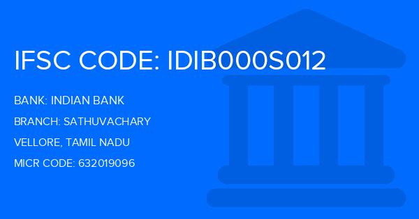 Indian Bank Sathuvachary Branch IFSC Code