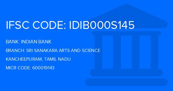 Indian Bank Sri Sanakara Arts And Science Branch IFSC Code