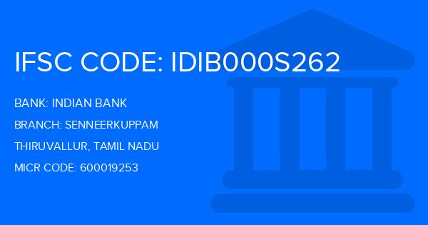 Indian Bank Senneerkuppam Branch IFSC Code