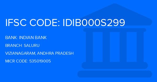 Indian Bank Saluru Branch IFSC Code