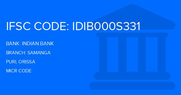 Indian Bank Samanga Branch IFSC Code