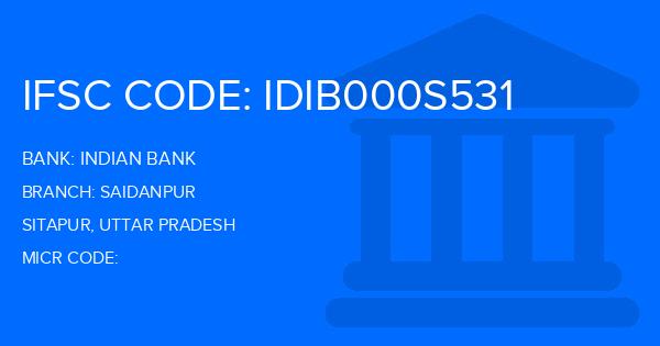 Indian Bank Saidanpur Branch IFSC Code