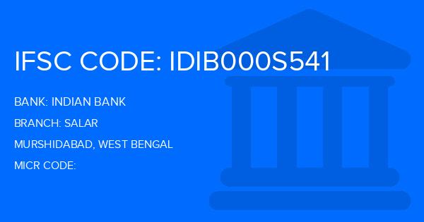 Indian Bank Salar Branch IFSC Code