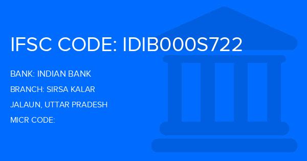 Indian Bank Sirsa Kalar Branch IFSC Code