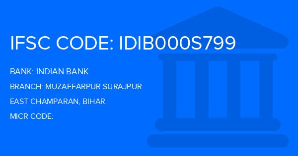 Indian Bank Muzaffarpur Surajpur Branch IFSC Code