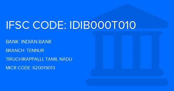 Indian Bank Tennur Branch IFSC Code