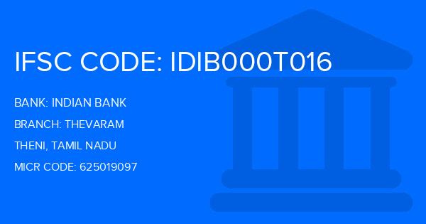 Indian Bank Thevaram Branch IFSC Code