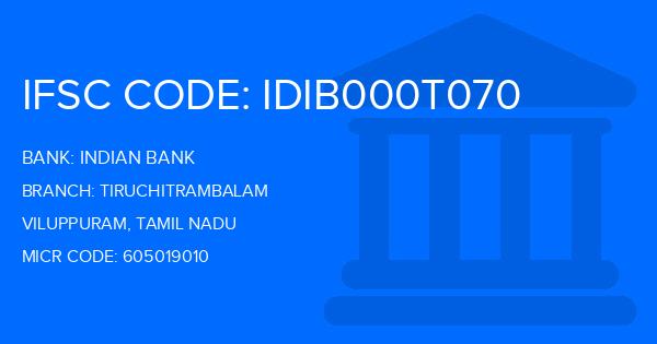 Indian Bank Tiruchitrambalam Branch IFSC Code