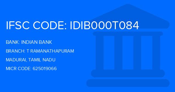 Indian Bank T Ramanathapuram Branch IFSC Code