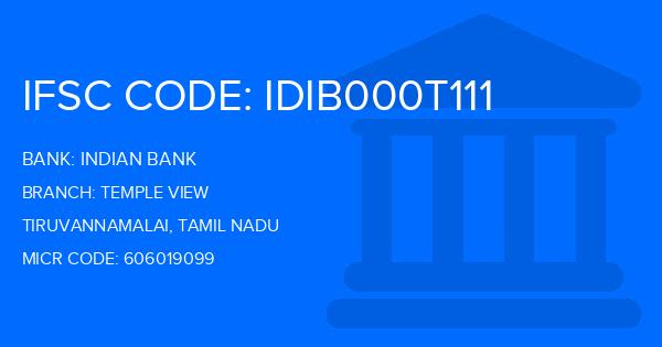 Indian Bank Temple View Branch IFSC Code