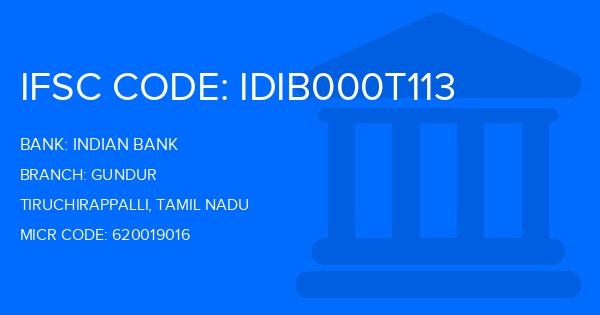 Indian Bank Gundur Branch IFSC Code
