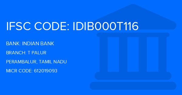 Indian Bank T Palur Branch IFSC Code