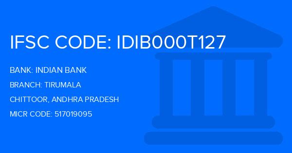 Indian Bank Tirumala Branch IFSC Code