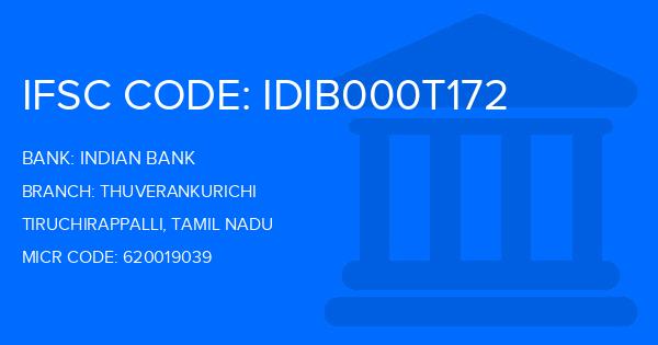 Indian Bank Thuverankurichi Branch IFSC Code