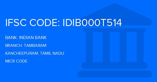 Indian Bank Tambaram Branch IFSC Code