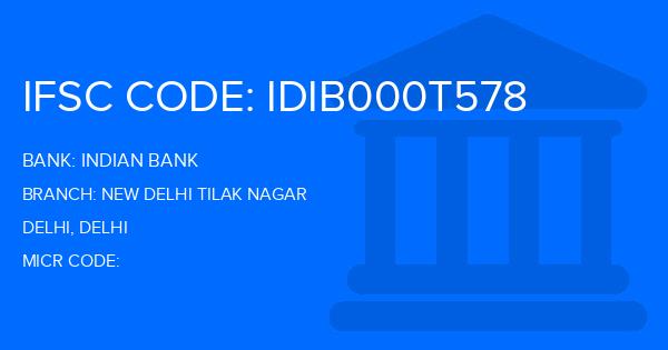 Indian Bank New Delhi Tilak Nagar Branch IFSC Code