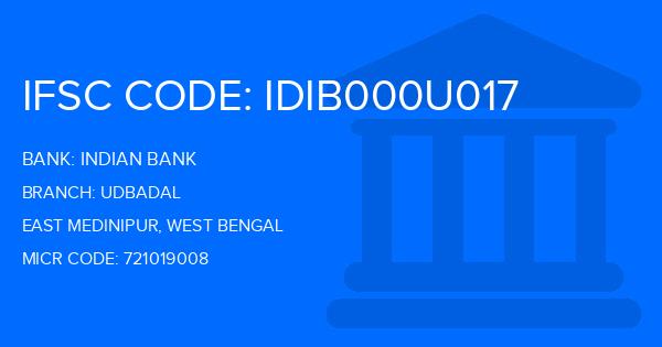 Indian Bank Udbadal Branch IFSC Code