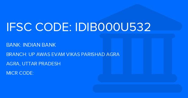 Indian Bank Up Awas Evam Vikas Parishad Agra Branch IFSC Code
