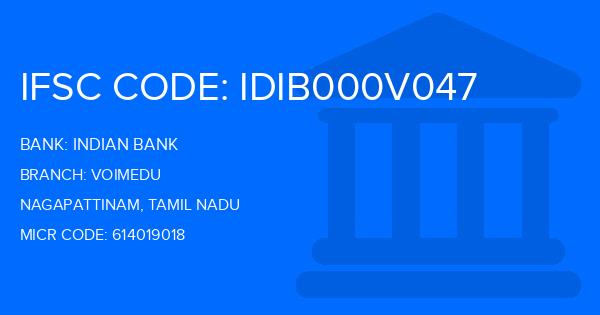 Indian Bank Voimedu Branch IFSC Code