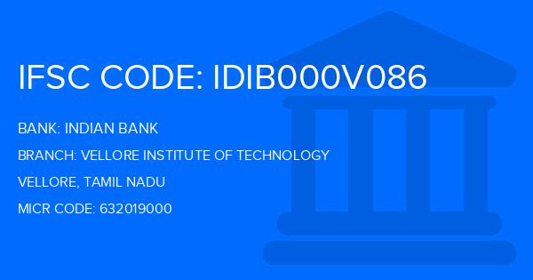 Indian Bank Vellore Institute Of Technology Branch IFSC Code