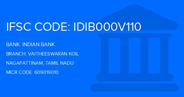 Indian Bank Vaitheeswaran Koil Branch IFSC Code